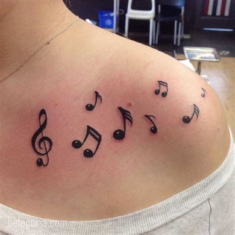 diseños tatuajes de notas musicales|tatuajes musicales.